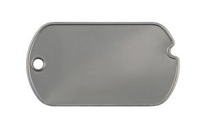  Stainless Steel Engraved Notched Military Dog Tags